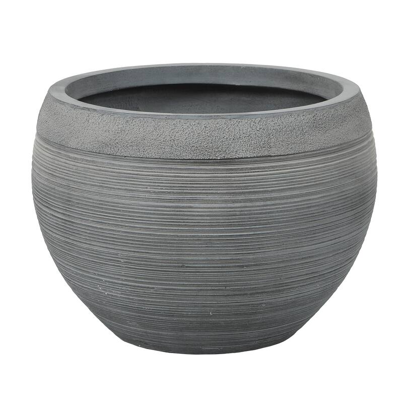 Pottery-Style Round MgO Planter, Indoor/Outdoor