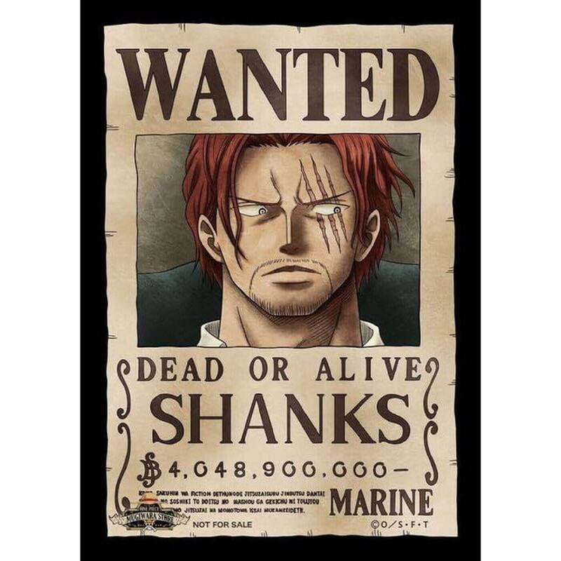 One Piece Wanted Shanks Art Poster - 24 x 36 Inch