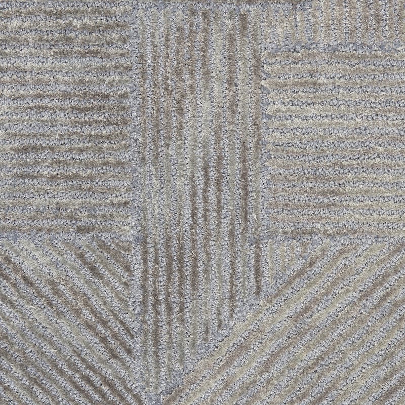 Michael Amini Abstract Linear Shimmer Area Rug