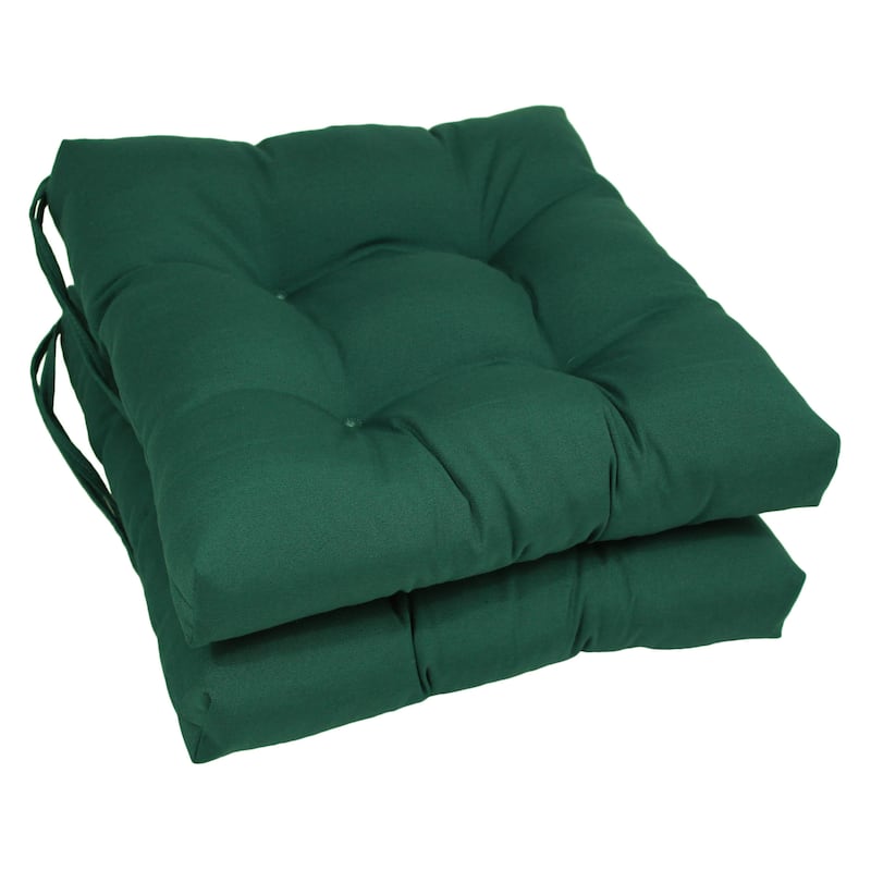 16-inch Square Indoor Chair Cushions (Set of 2, 4, or 6) - 16" x 16" - Set of 6 - Forest Green