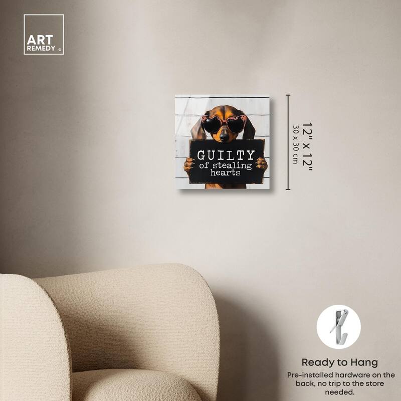 Guilty of Stealing Hearts Acrylic by Art Remedy, Ready to Hang