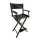 preview thumbnail 8 of 7, Set of 2-Black, Casual Home Director's Chair, Foldable Style - 15.75”L x 20.87”W x 46.06”H