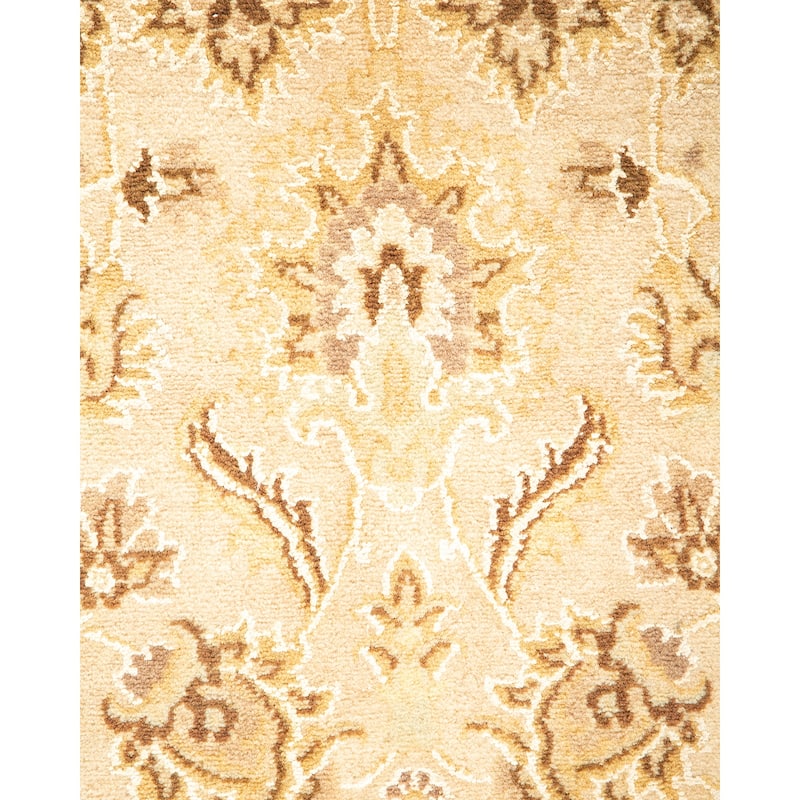 Overton Hand Knotted Wool Vintage Inspired Traditional Mogul Ivory Area Rug - 3 x 5