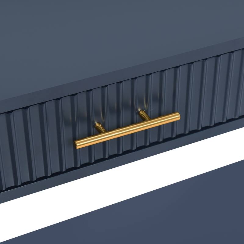 Entryway Console Table with Vertical Stripe Drawers