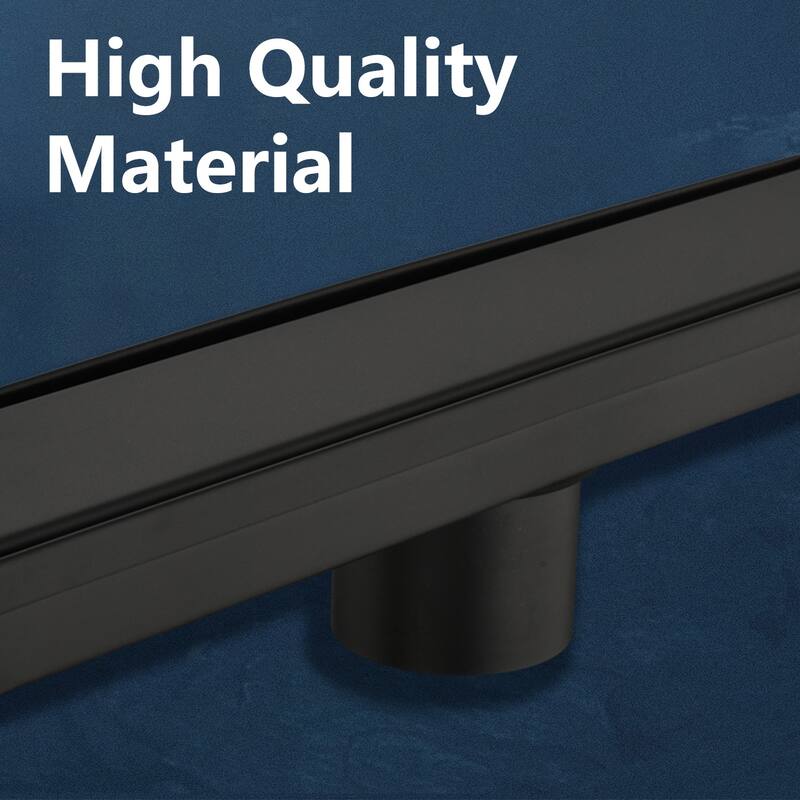Stainless Steel Linear Shower Drain Matte Black