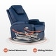 preview thumbnail 44 of 46, MCombo Manual Swivel Glider Rocker Recliner Chair with Massage and Heat, Faux Leather 8031