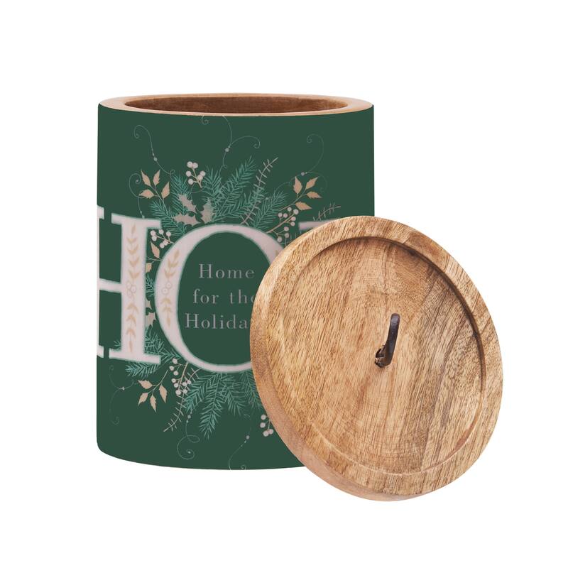 Emerald Christmas Canister Md