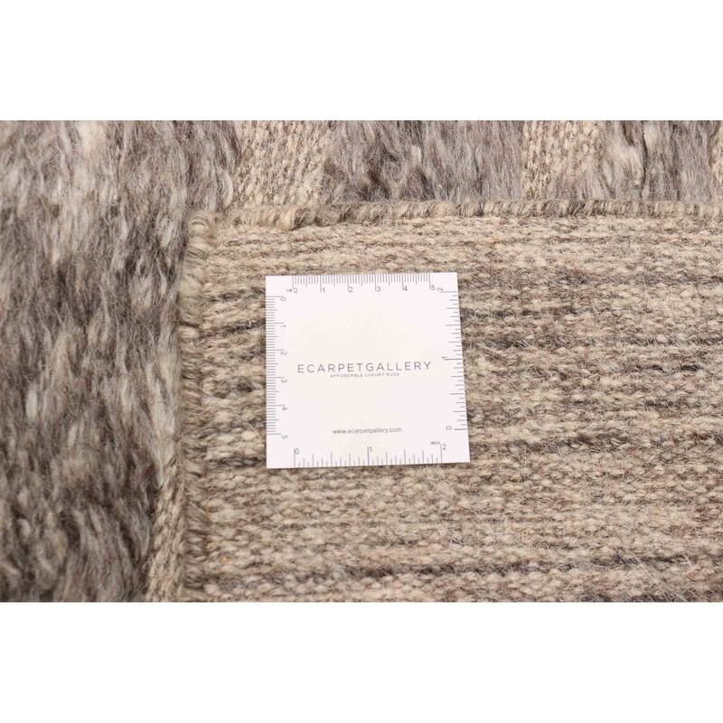 ECARPETGALLERY Hand-knotted Tangier Taupe Wool Rug - 5'2 x 7'6