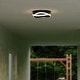 preview thumbnail 7 of 9, North End 13-in W Integrated LED Black Indoor Outdoor Flush Mount Ceiling Light Fixture - 13-in W x 3.75-in H x 13-in D