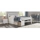 preview thumbnail 44 of 43, 3 Color Full Size Wood Platform Bed with Removable Storage Shelves, Built-in 2 Storage Drawers