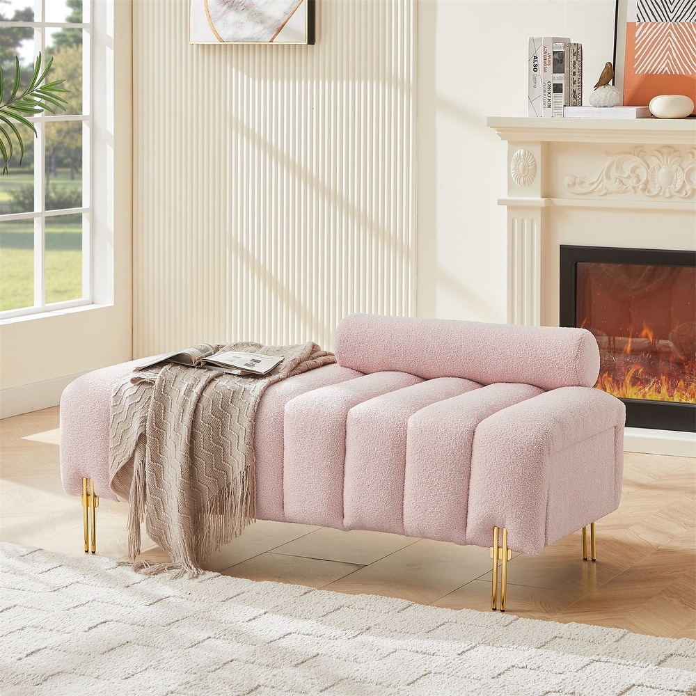 Pink sales accent bench