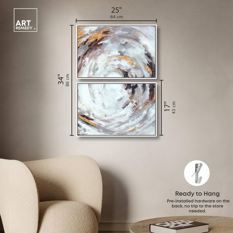 Cyclone Art Canvas Set of 2 by Art Remedy