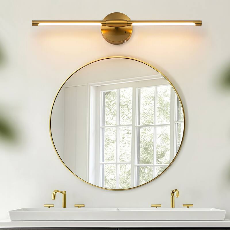 Starsky Modern 360° Rotating LED Wall Light Rechargeable with Touch Remote Black or Gold Finish