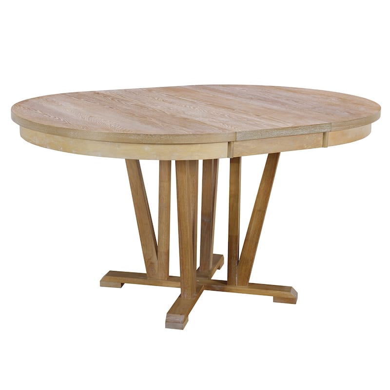 Solid Wood Extendable Dining Table, Accommodate 4-8