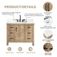 preview thumbnail 68 of 82, Javier Bath Vanity with Composite Stone Top without Mirror