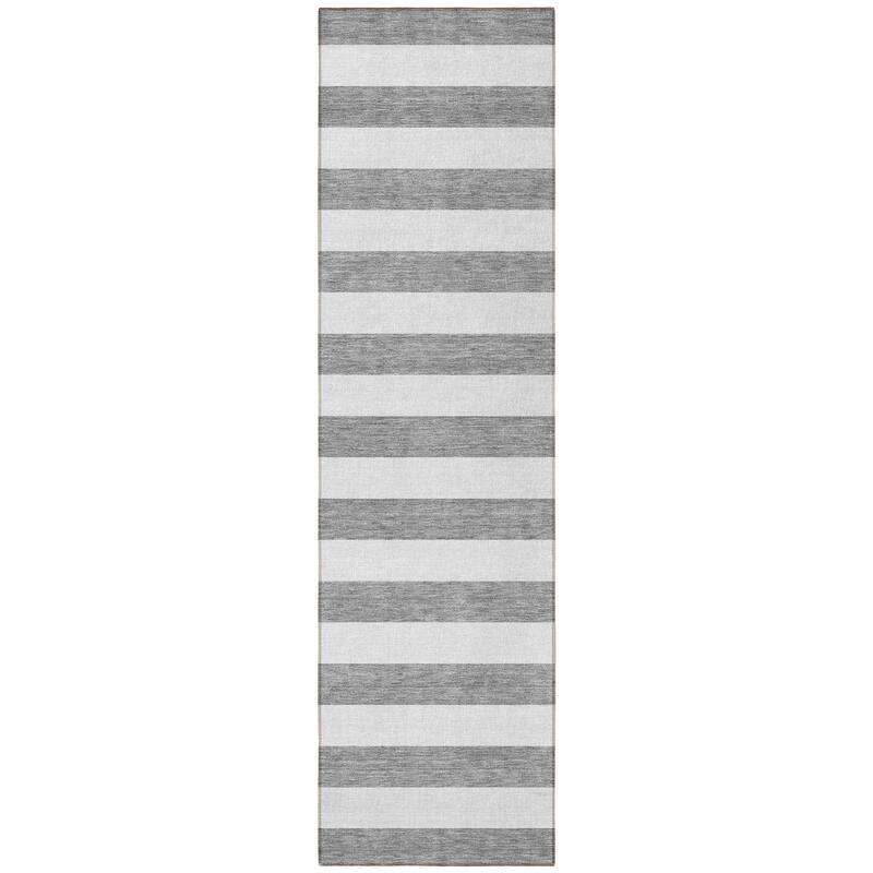 Fafi Stripe Weather Resistant Blended Style Outdoor Rug