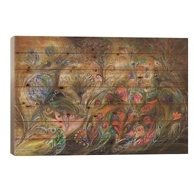 Under The Wind III Print On Wood by Elena Kotliarker - Multi-Color