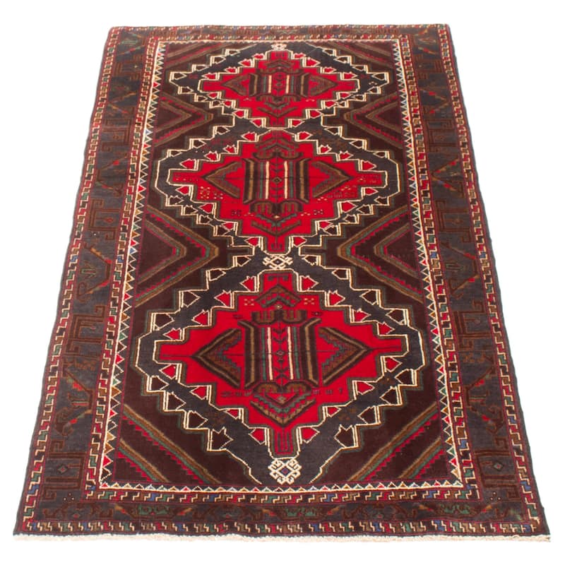 ECARPETGALLERY Hand-knotted Teimani Grey Wool Rug - 3'5 x 6'6