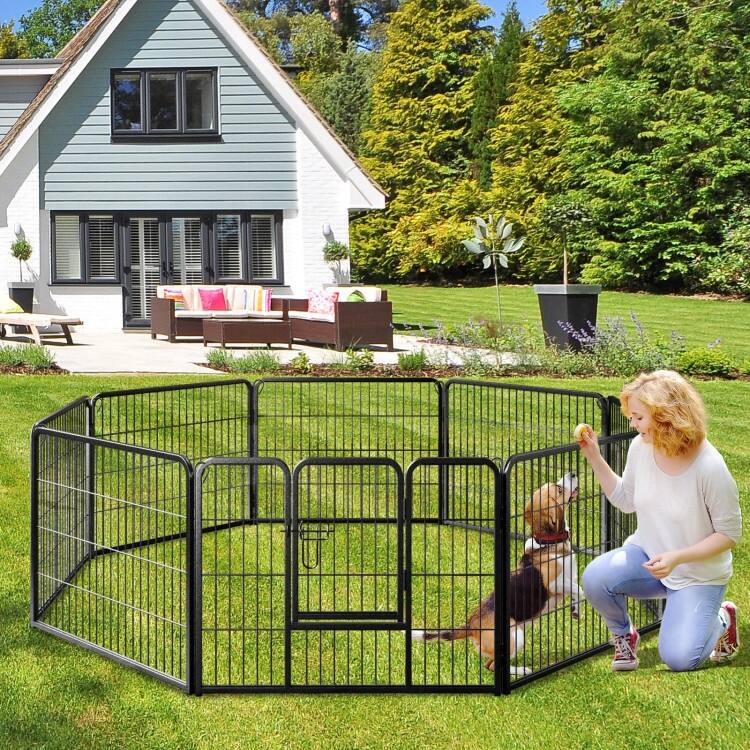 8 Panel Height Pet Fence Indoor Outdoor