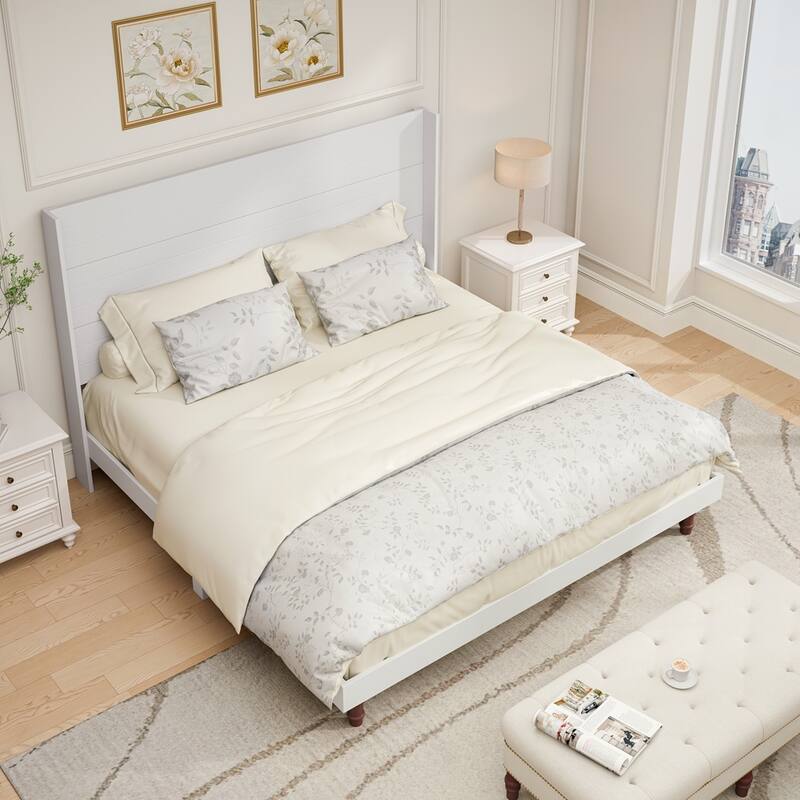 54 "High Headboard Wood Platform Bed Frame