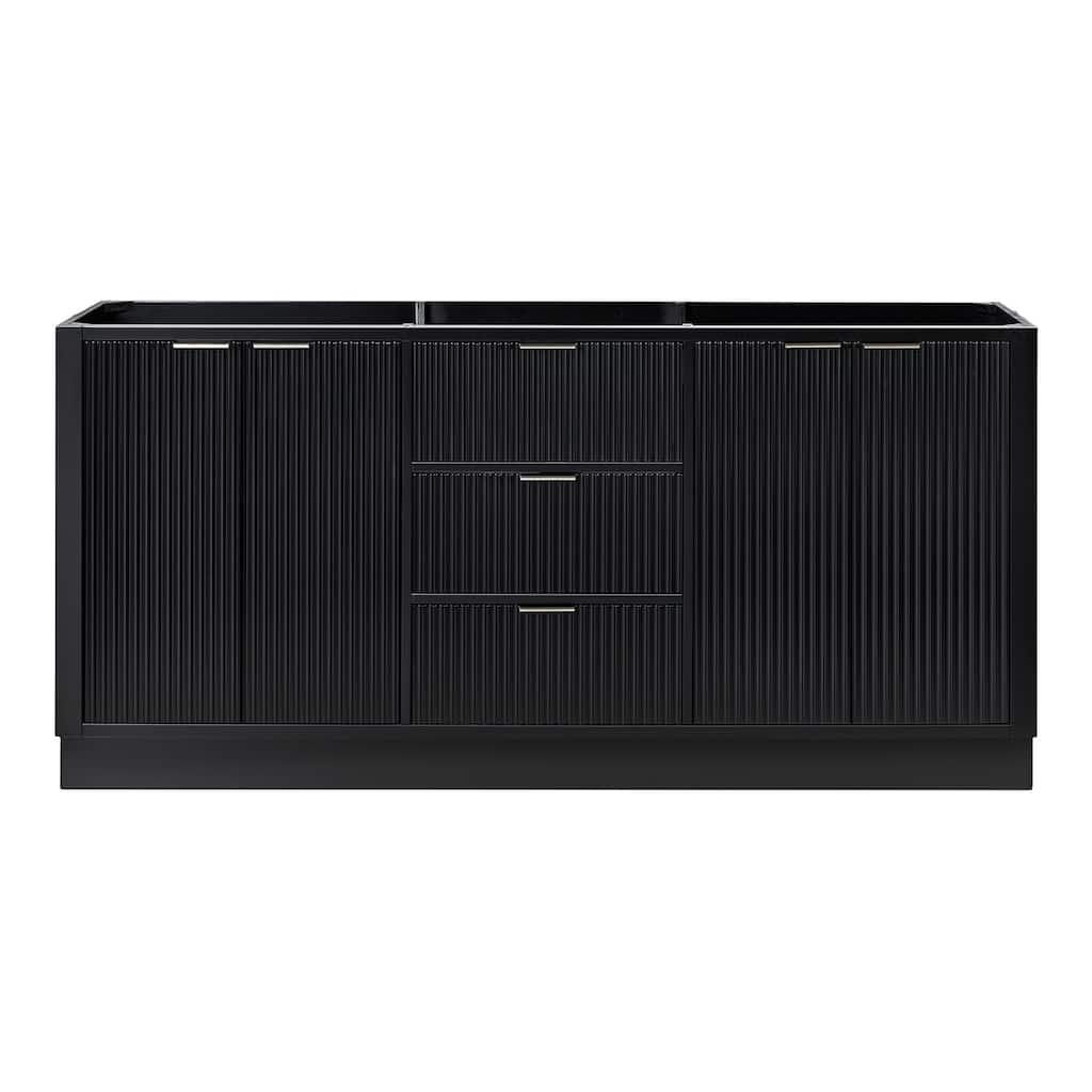 Ariel P72D-BC Milan 72" Double Free Standing Vanity Cabinet