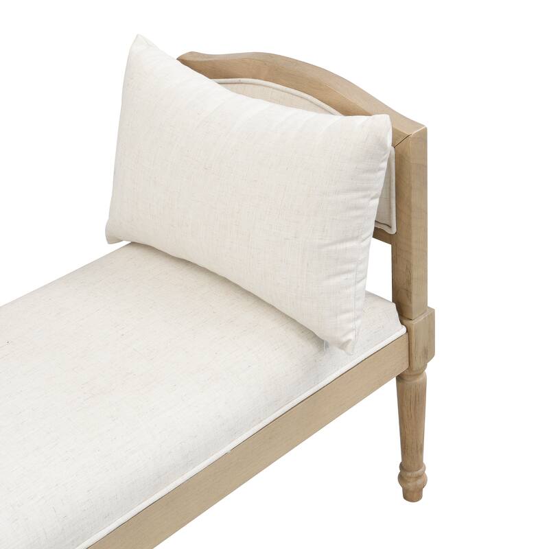 Christopher Knight Home - Elora Upholstered Bench with Turned Legs and Side Cushions