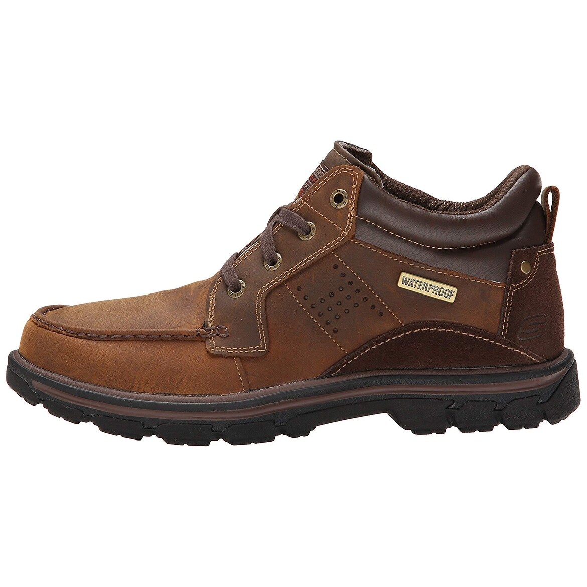 skechers men's segment melego leather chukka waterproof boot