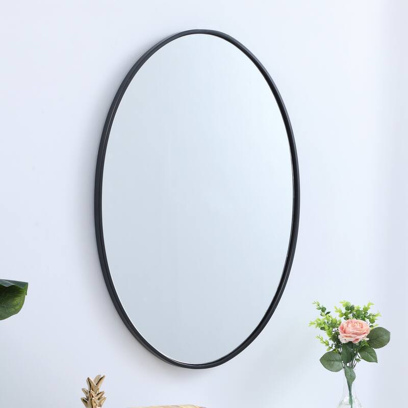 Carson Carrington Labbemala Metal Frame Oval Mirror