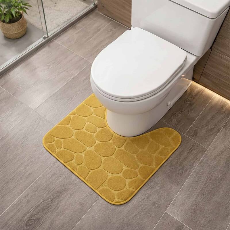 Contour Bath Rug Memory Foam Mat 3D Pebble 20L x 20W