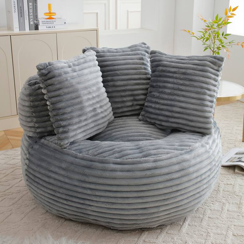 Fabric Large Chair Accent Sofa Lounge Floor Sofa