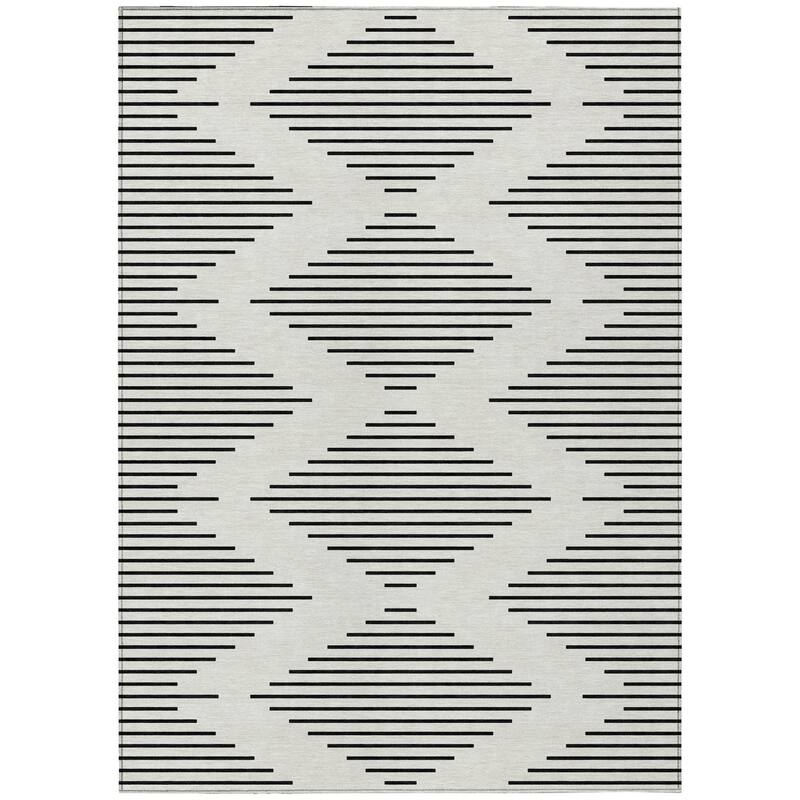 HomeRoots Geometric Transitional Rectangle Outdoor Rug