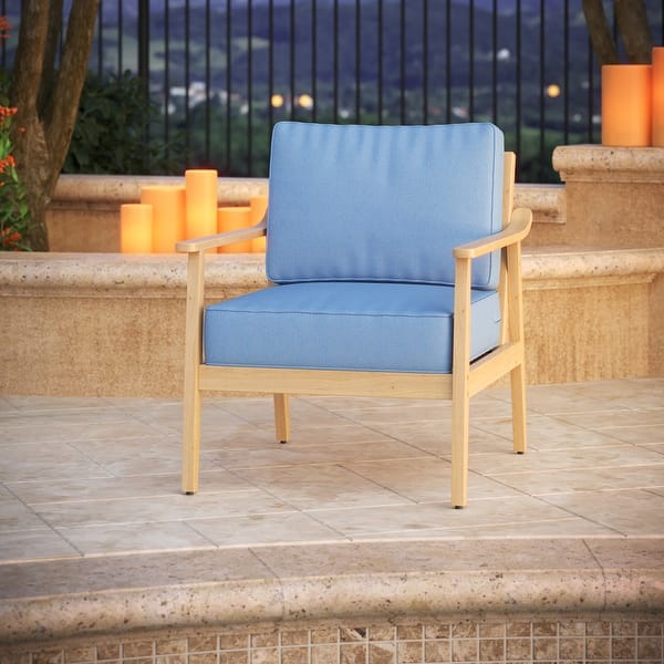 slide 2 of 185, Sunbrella Outdoor Deep Seat Cushion Seat 25 x 25.5 x 5 | Back 25 x 18 x 5 - Canvas Air Blue