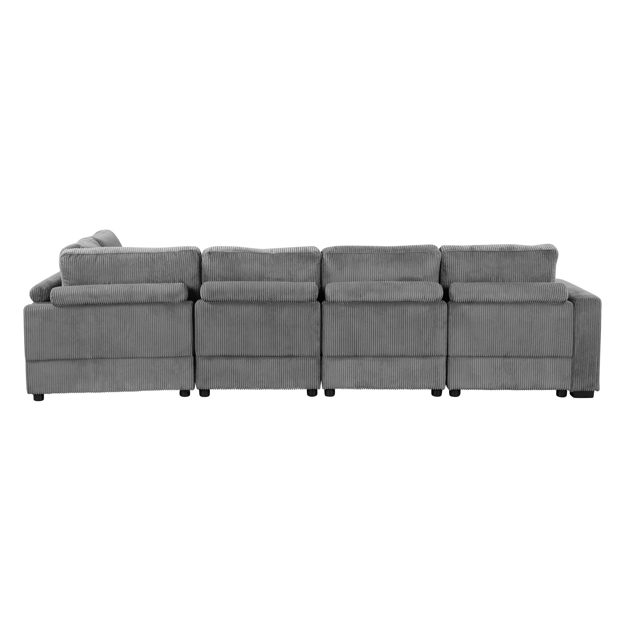 Oversize 7 Seat Modular Sectional Couch Sofa with Two Movable Ottomans