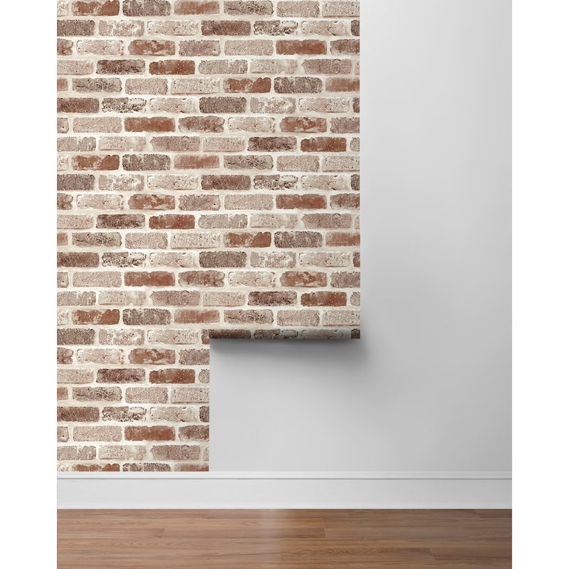 NextWall Washed Brick Peel and Stick Removable Wallpaper Bed Bath & Beyond 31053558