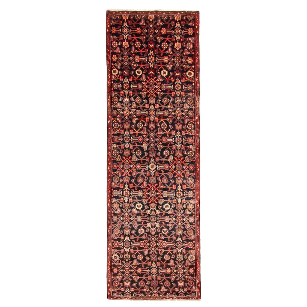 ECARPETGALLERY Hand-knotted Andelz Dark Navy Wool Rug - 2'9 x 9'0