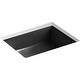 preview thumbnail 7 of 11, Kohler Verticyl 19-13/16" Rectangular Undermount Bathroom Sink with Black Black