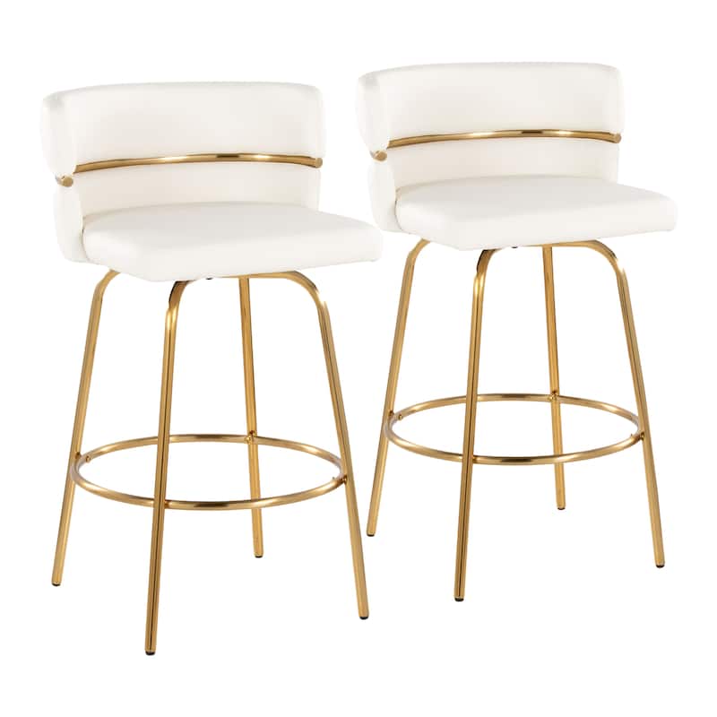 Silver Orchid Lena 26" Fixed-Height Counter Stool (Set of 2)