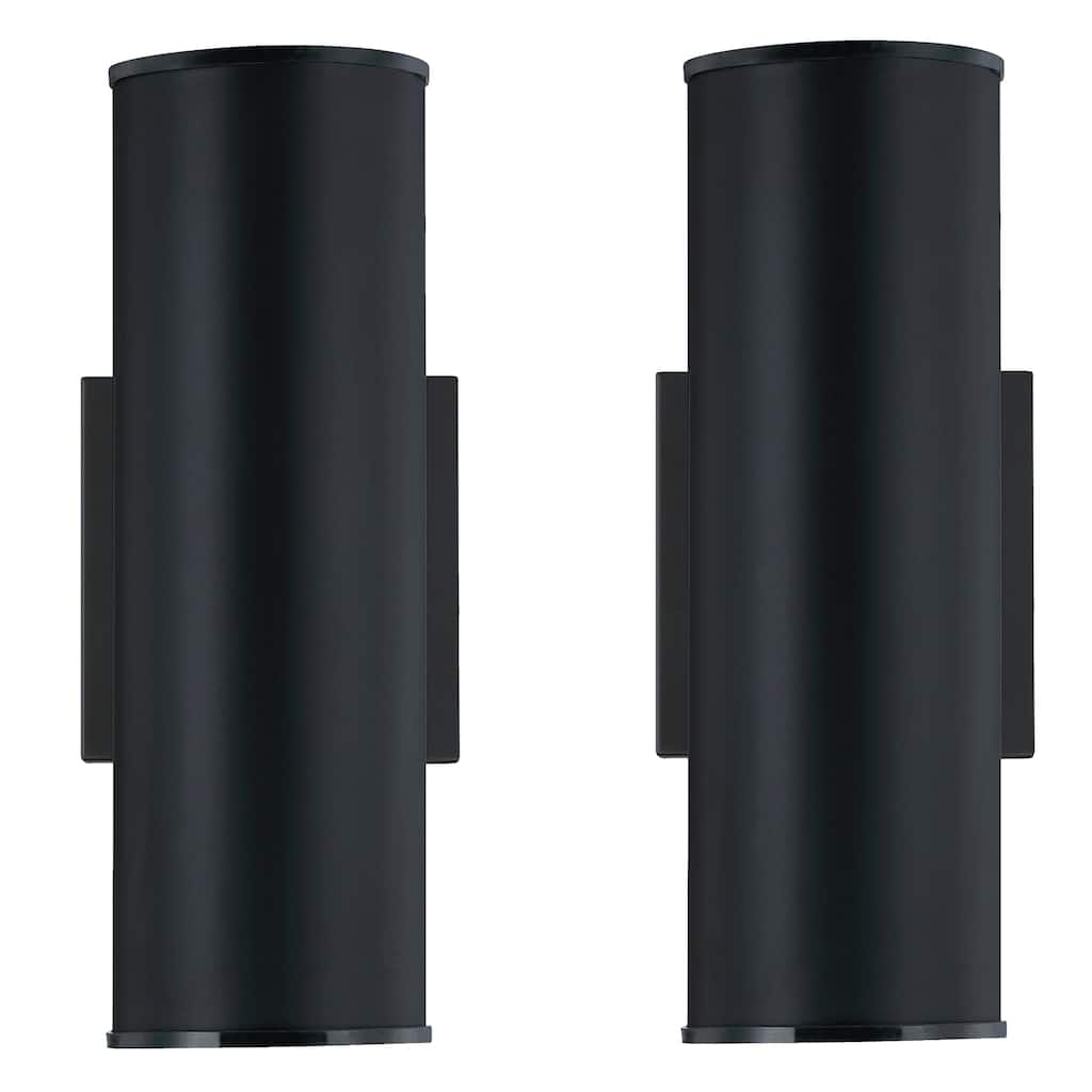 2PK Outdoor Wall Light Wall Mount Cylinder Up Down Light