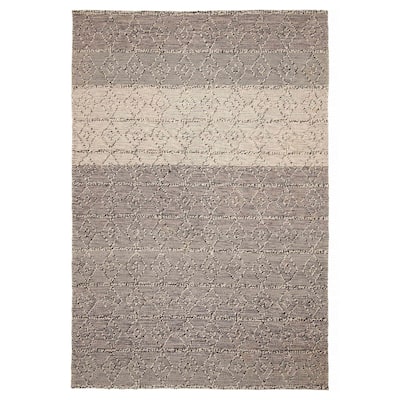 ECARPETGALLERY Braid weave Sienna Brown Wool Rug - 6'3 x 8'11