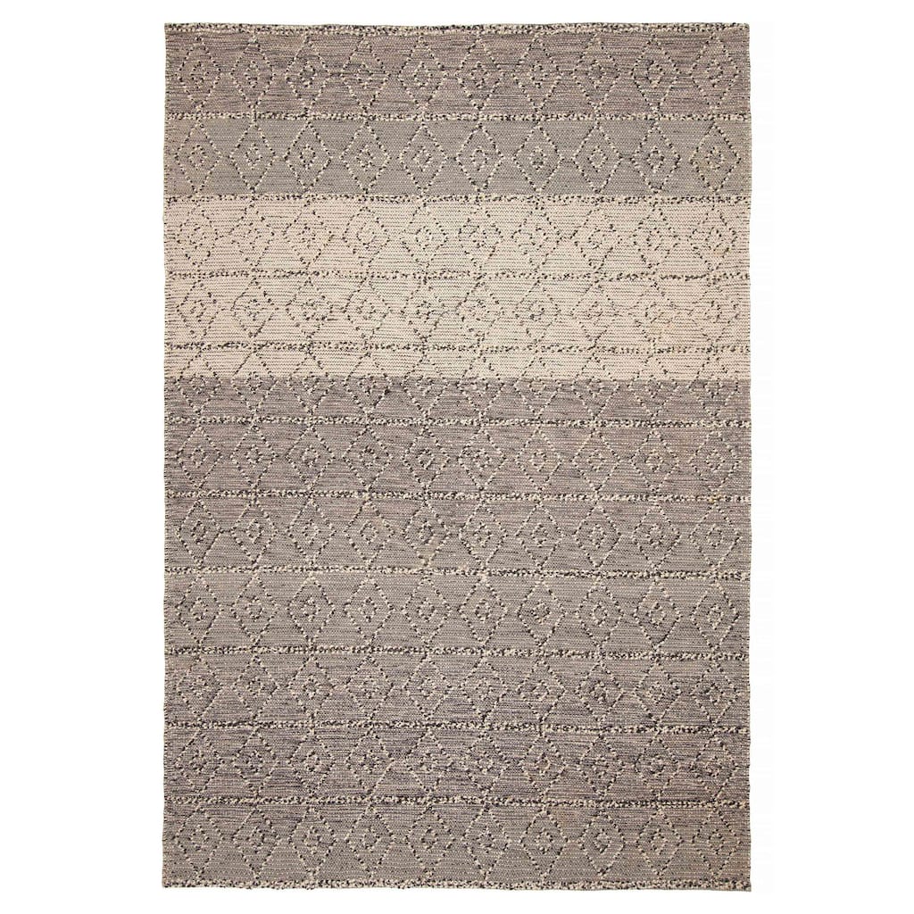 ECARPETGALLERY Braid weave Sienna Brown Wool Rug - 6'3 x 8'11