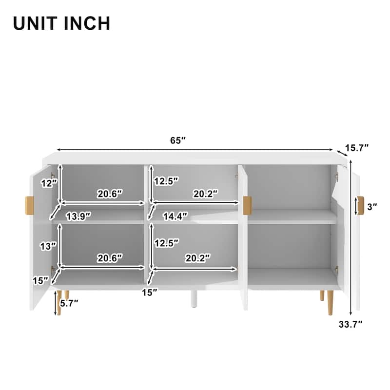 Storage Sideboard Cabinet - N/A