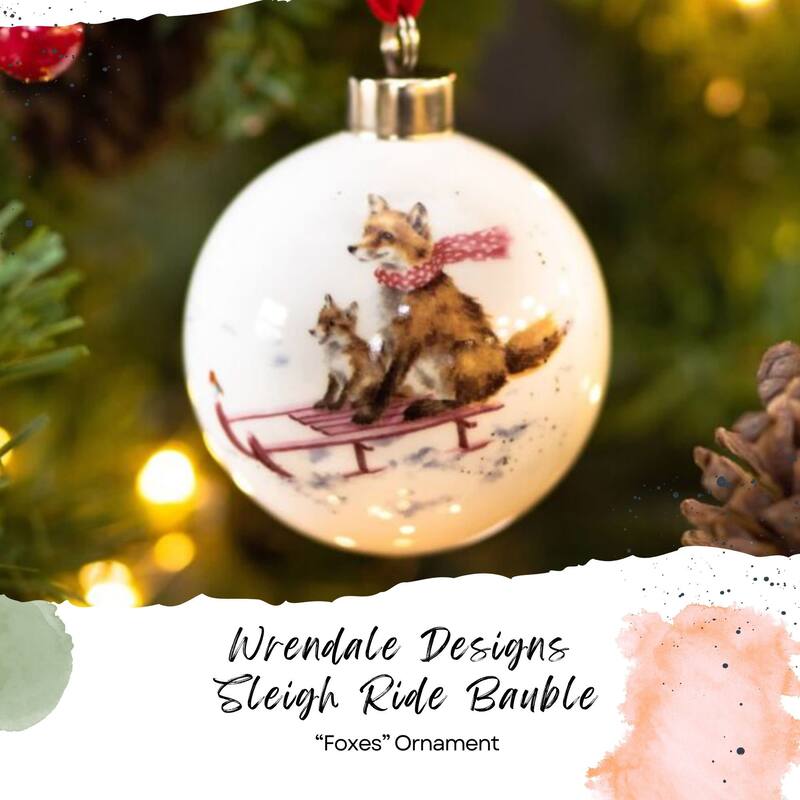 Royal Worcester Wrendale Designs Christmas Bauble