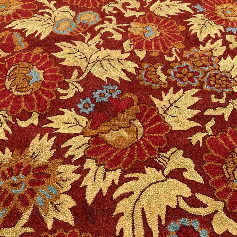 HERAT ORIENTAL Handmade Tibetan Floral Wool Rug