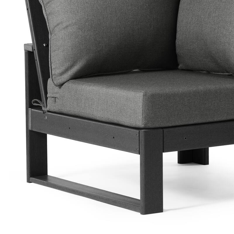 Endless Patio Deep Seating Corner Chair with Gray Frame