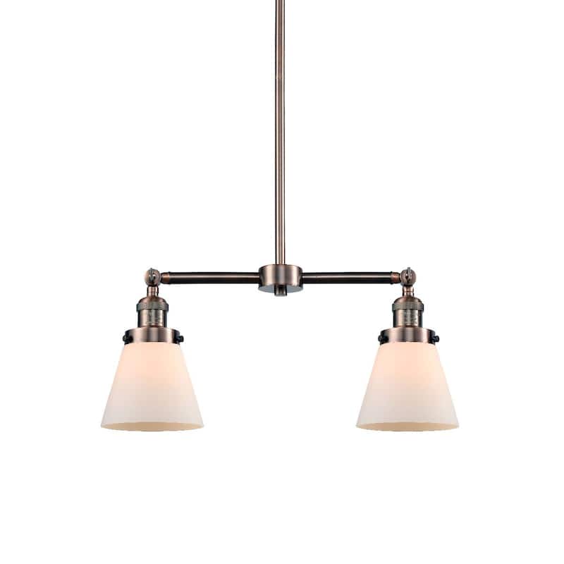 Innovations Lighting Small Cone 2 Light 21" Wide Linear Chandelier