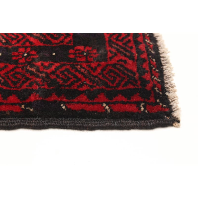 ECARPETGALLERY Hand-knotted Teimani Red Wool Rug - 3'8 x 6'4