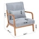 preview thumbnail 16 of 19, Mid-century Modern Accent Chair with Upholstered Pillow