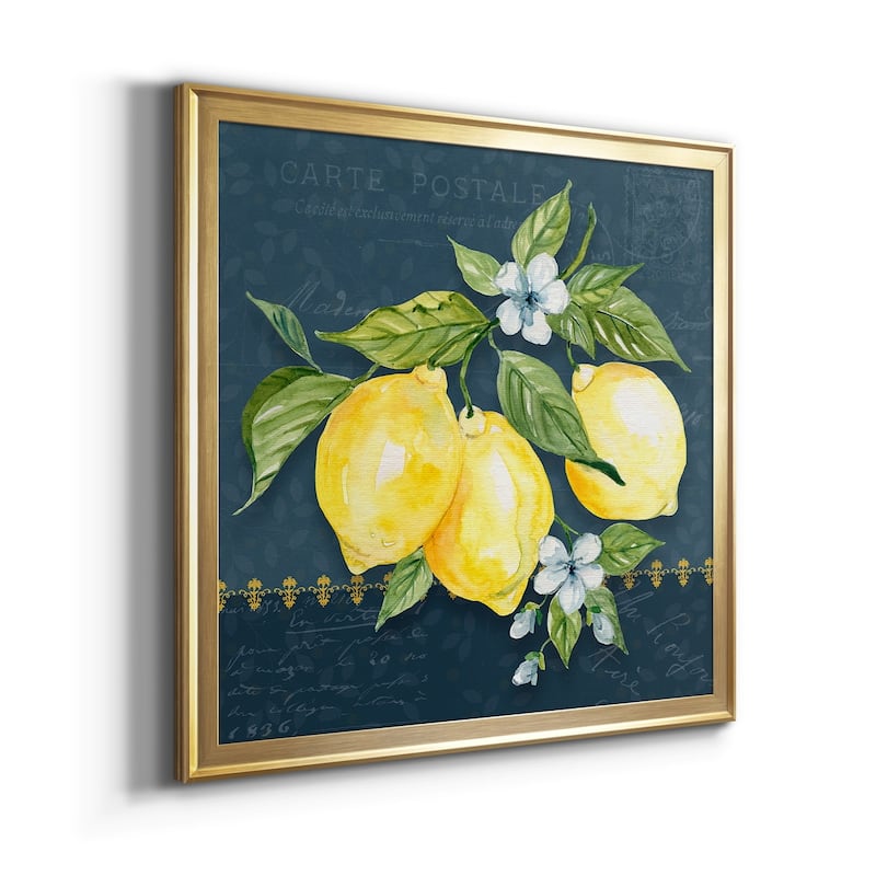 Blue Lemon Squeeze I Premium Framed Canvas - Ready to Hang