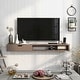 preview thumbnail 1 of 16, Carson Carrington Rydstorp Wall-mounted TV Console Walnut Oak