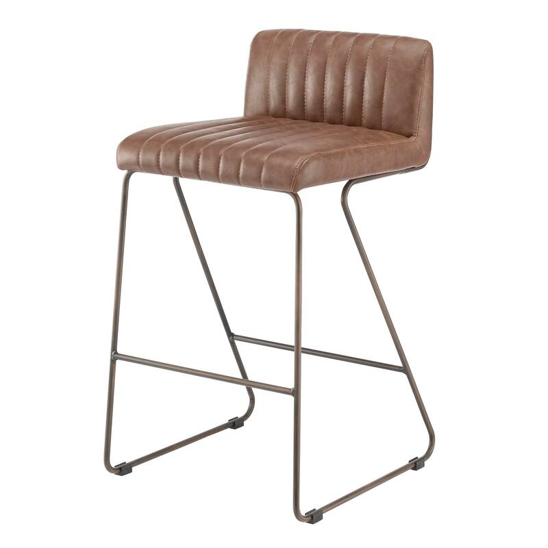 NPD Furniture Raoul Faux Leather Counter Stool - Brown
